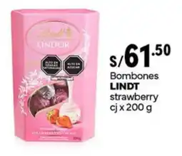 Plaza Vea Bombones LINDT strawberry cj oferta