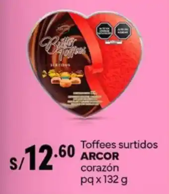 Plaza Vea Toffees surtidos ARCOR corazón pq oferta