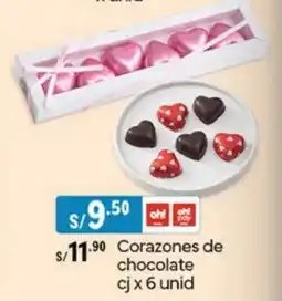 Plaza Vea Corazones de chocolate cj oferta