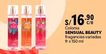 Plaza Vea Colonia SENSUAL BEAUTY fragancias variadas fr oferta