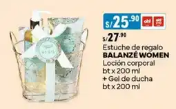 Plaza Vea Estuche de regalo BALANZÉ WOMEN Loción corporal bt + Gel de ducha bt oferta