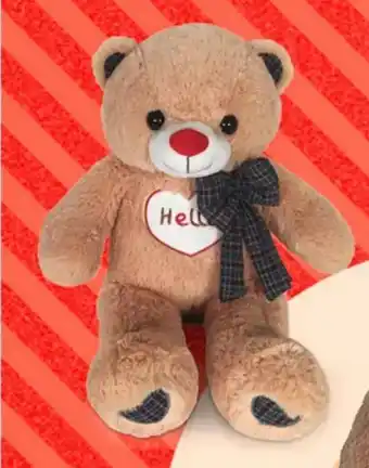 Plaza Vea Peluche KISSES osito hello corazón oferta