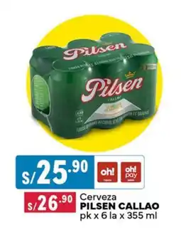 Plaza Vea Cerveza PILSEN CALLAO pk oferta