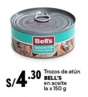 Plaza Vea Trozos de atún BELL'S en aceite la oferta