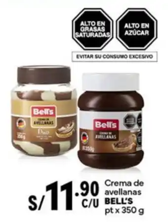 Plaza Vea Crema de avellanas BELL'S pt oferta