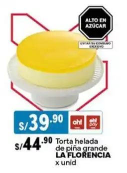 Plaza Vea Torta helada de piña grande LA FLORENCIA oferta