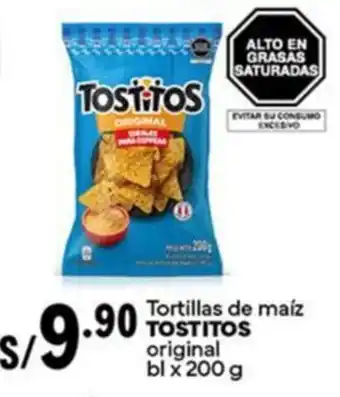 Plaza Vea Tortillas de maíz TOSTITOS original oferta