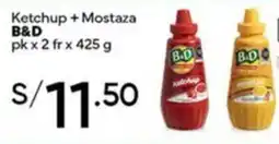 Plaza Vea Ketchup + Mostaza B&D oferta