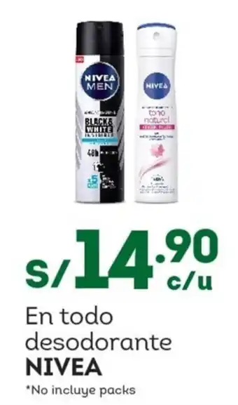 Tottus En todo desodorante NIVEA oferta