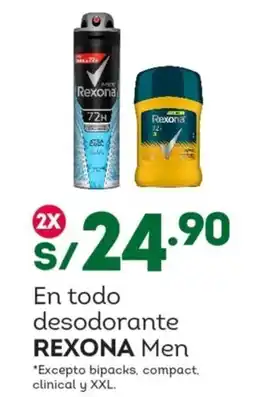 Tottus En todo desodorante REXONA Men oferta