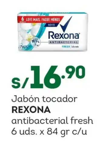 Tottus Jabón tocador REXONA antibacterial fresh oferta