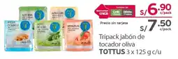 Tottus Tripack jabón de tocador oliva TOTTUS oferta