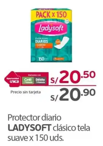 Tottus Protector diario LADYSOFT clásico tela suave oferta