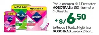 Tottus Por la compra de 1 Protector NOSOTRAS oferta