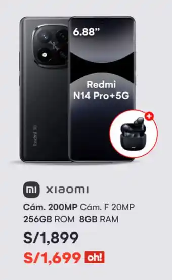 Oechsle Xiaom Cám. 200MP Cám. F 20MP 256GB ROM 8GB RAM oferta