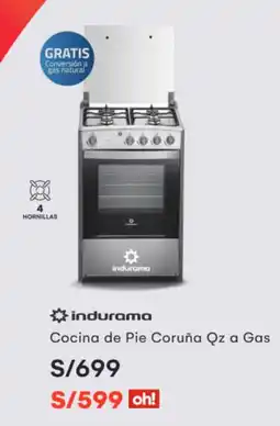 Oechsle indurama Cocina de Pie Coruña Qz a Gas oferta