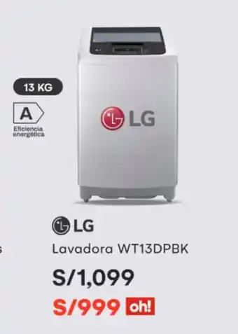 Oechsle LG Lavadora WT13DPBK oferta