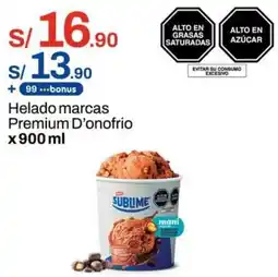 Metro Helado marcas premium d'onofrio oferta