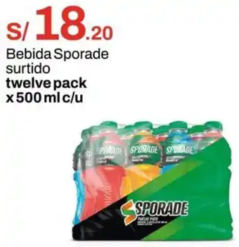 Metro Bebida sporade surtido twelve pack oferta