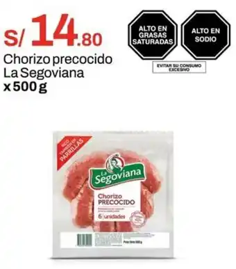 Metro La segoviana chorizo precocido oferta