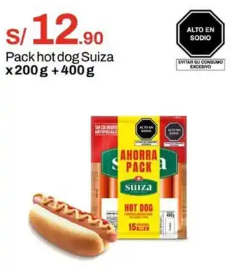 Metro Pack suiza hot dog oferta