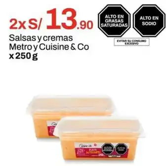 Metro Salsas y cremas metro y cuisine & co oferta