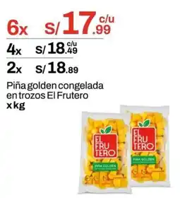 Metro El frutero piña golden congelada en trozos oferta