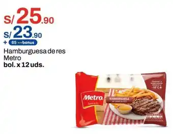 Metro Hamburguesa de res metro oferta