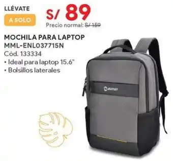 Hiraoka Mochila para laptop MML-ENLO37715N oferta