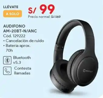 Hiraoka Audifono AM-20BT-N/ANC oferta