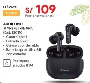 Hiraoka Audifono AM-27BT-N/ANC oferta