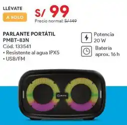 Hiraoka Parlante portátil PMBT-83N oferta