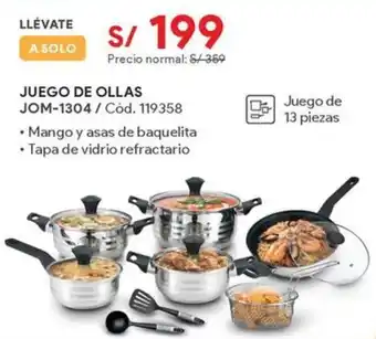 Hiraoka Juego de ollas JOM-1304 oferta