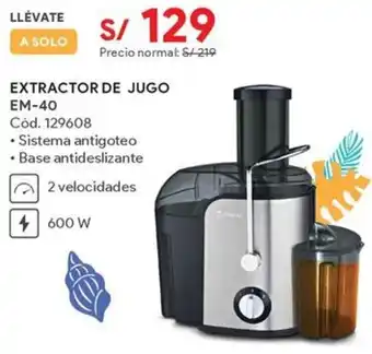 Hiraoka Extractor de jugo EM-40 oferta