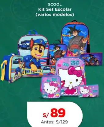 La Curacao Scool kit set escolar oferta