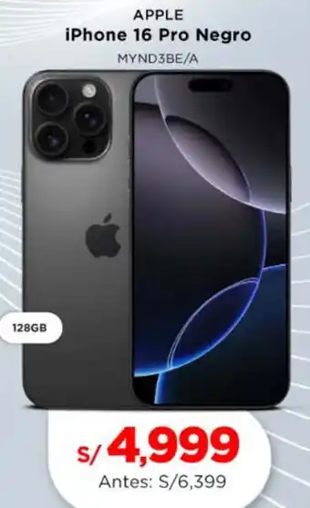 La Curacao Apple iphone 16 pro negro oferta