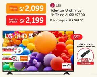 Wong Lg televisor uhd tv 65" oferta