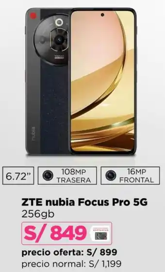 Ripley ZTE nubia focus Pro 5G oferta