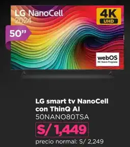 Ripley LG smart tv NanoCell con ThinQ AI oferta