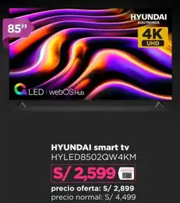 Ripley Hyundai smart tv 85" oferta