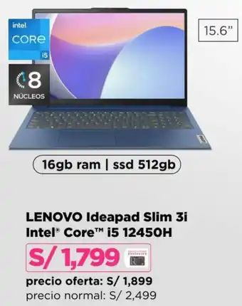 Ripley LENOVO Ideapad Slim 3i oferta