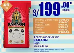 Makro Faraon arroz superior nir oferta