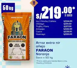 Makro Faraon arroz extra nir añejo oferta