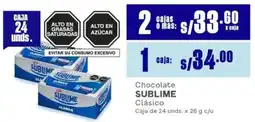 Makro Sublime chocolate clásico oferta