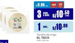 Makro El taco tortilla de trigo oferta