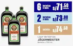 Makro Jägermeister licor de hiervas oferta