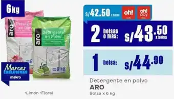 Makro Aro detergente en polvo oferta