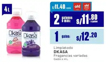 Makro Dkasa limpiatodo fragancias variadas galón oferta