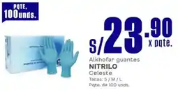 Makro Nitrilo alkhofar guantes celeste oferta