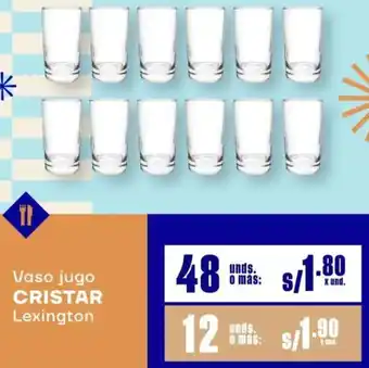 Makro Cristar vaso jugo lexington oferta